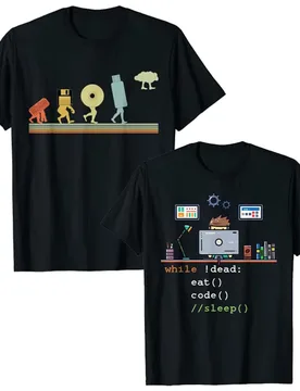 Evolution Cloud Coding Programming T-Shirt Computer Science Python Programmer Eat Code Sleep Graphic Tee Tops Men Clothing Gifts - Aliexpress - FashionsVida