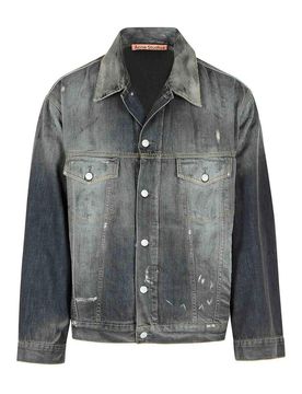 Acne Studios Giacca di jeans grigia