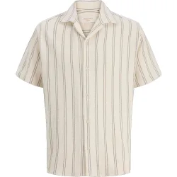 Jack & Jones - Camisa de hombre de manga corta de rayas relaxed fit