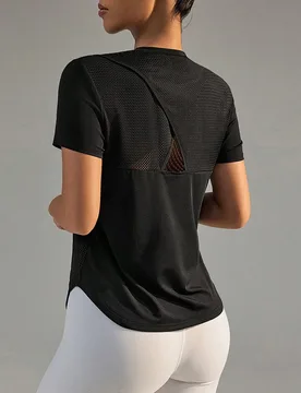 Camiseta deportiva de manga de murciélago con eslogan gráfico, top de tanque para gimnasio, camisas de mujer - Shein - FashionsVida