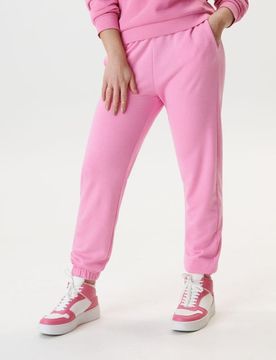 Pantaloni jogger in felpa - rosa