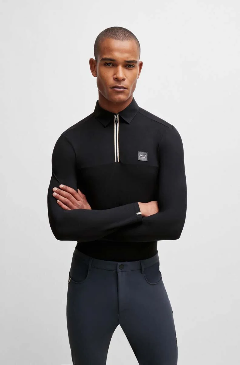 Equestrian Herren Trainingsshirt ELTON black S - BOSS - FashionsVida