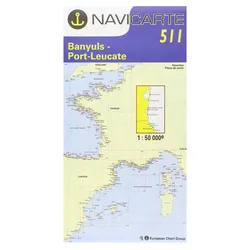 Banyuls-port Leucate-port Vendres Marine Chart Blue / White One Size unisex
