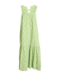 Maxi-Kleid Damen Säuregrün 3,4 Damen