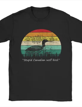 Lover Loon Humor Stupid Canadian Wolf Bird T-Shirts for Men Novelty Cotton Tee Shirt O Neck Short Sleeve T Shirt Gift Idea Tops - Aliexpress - FashionsVida