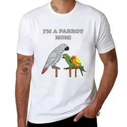 Parrot Mom - African Grey, Hahn's Macaw, Sun Conure T-Shirt t shirt man luxury T-Shirt