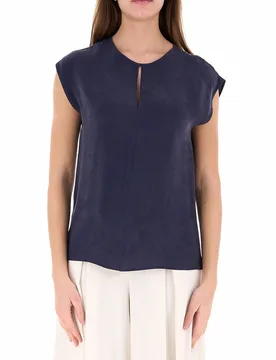 Blusa in cupro BLU NAVY 42 - Pennyblack - FashionsVida
