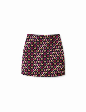Mini-jupe ajustée rétro BLACK S female - Desigual - FashionsVida