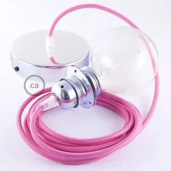 Cables Lampe Suspendue Pendel Pour Abat-jour Rm08 1 M Fuchsia / Chrome Plated One Size