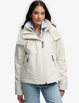 Water Repellent Hooded Relaxed Jacket Grey female - Superdry & Co - FashionsVida