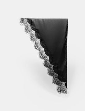 Pareo mit Spitze Schwarz OS