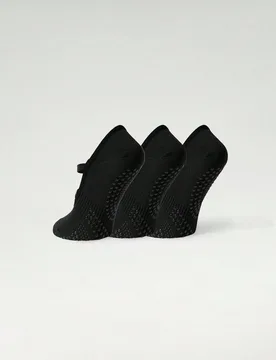 Calcetines antideslizantes para yoga y pilates con construcción de dedos sin costuras para uso diario - Shein - FashionsVida