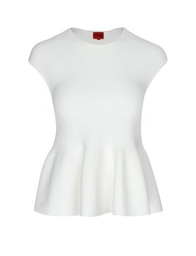 HUGO T-Shirt SIEFATA creme XL damen