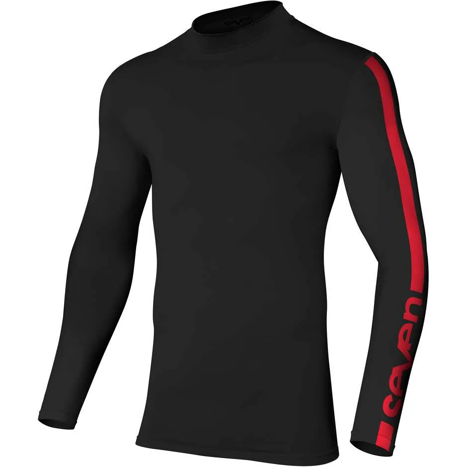 Maglia Moto Cross MX ZERO Compression Nera Rossa taglia S - SEVEN - FashionsVida