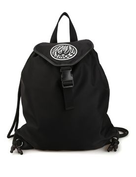 Zaino a sacca in nylon con patch Swallow