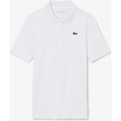 Polo de mujer de golf elástico de corte ajustado con protección uv en rosa de manga corta