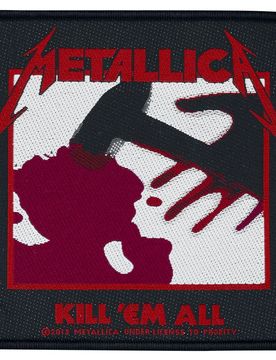 Patch - Kill 'Em All - schwarz/weiß/rot - Lizenziertes Merchandise! - None - unisex