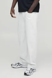 Herren Basic Jeans Hosen In Entspannter Passform White Größe 42R