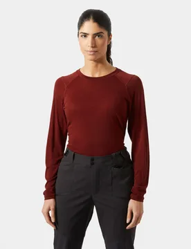 Women's Durawool Crew Long Sleeve Red XS - Mars Red - Female - Helly Hansen - FashionsVida