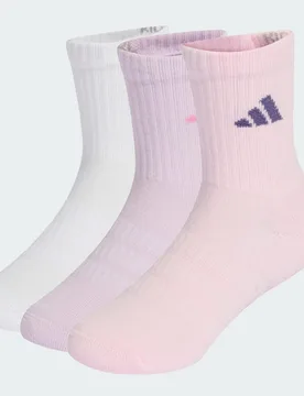 CALZE CUSHIONED SPORTSWEAR CONFEZIONE DA 3 PAIA 25-27 Clear Pink / White / Ice Lavender - Adidas - FashionsVida