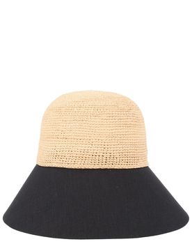 Mini Raffia and Linen Hat