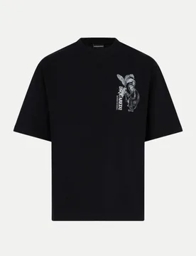 Loose-Fit T-Shirt mit Brustprint Schwarz S - Dsquared2 - FashionsVida