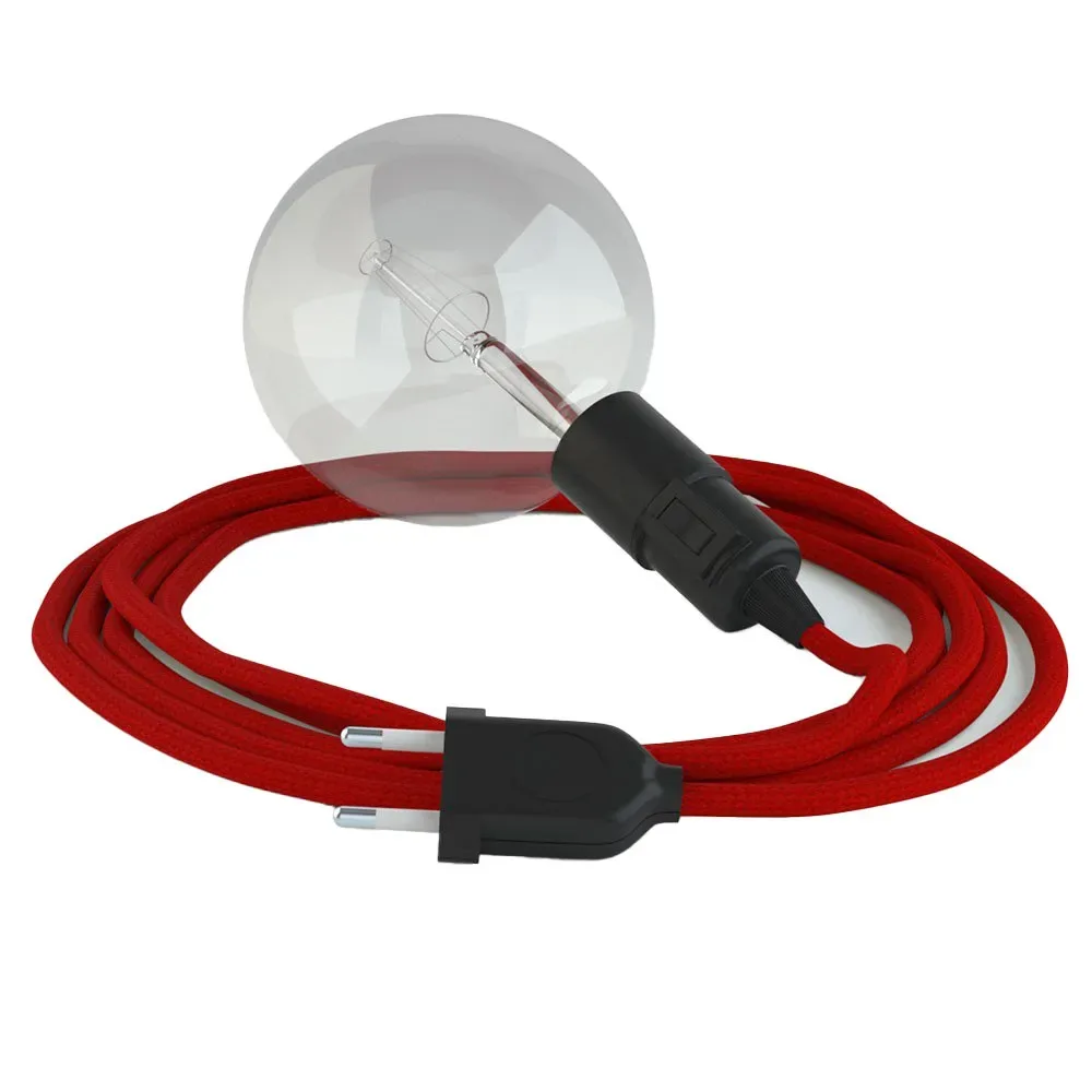 Cables Suspension Luminaire Rm09 5 M Red / Black One Size - Creative - FashionsVida
