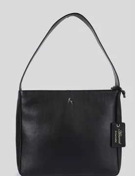 Capolavoro Veneziano' Real Leather Hobo Shoulder Bag - Black - Size: One Size - Ashwood Leather - FashionsVida