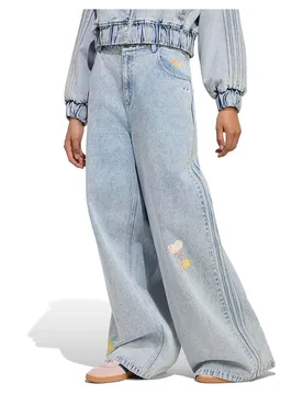 Jeans Taille Haute Care Bear Wide Leg Clear Sky 29 - Adidas Originals - FashionsVida