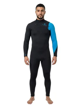 Combinaison En Néoprène à Manches Longues Avec Fermeture éclair Sur La Poitrine Noja 4.3 Mm Black / Blue / Limestone 12 - Seland - FashionsVida