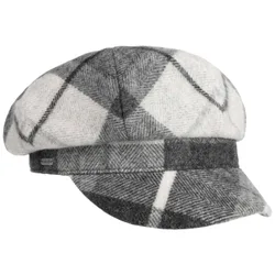 Tevere Checkered Newsboy Cap by - black - Damen - Size: One Size