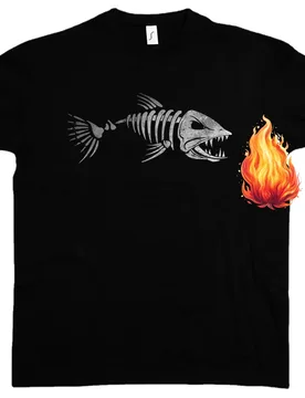FISH SKELETON T-SHIRT Fishing Fisher Cotton O-Neck Short Sleeve Men's T Shirt Gift - Aliexpress - FashionsVida