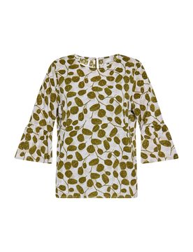 Usha Blusa oliva / offwhite