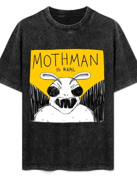 Mothman Is Real T-Shirt Comfortable Basic Crew Neck Tee - Aliexpress - FashionsVida
