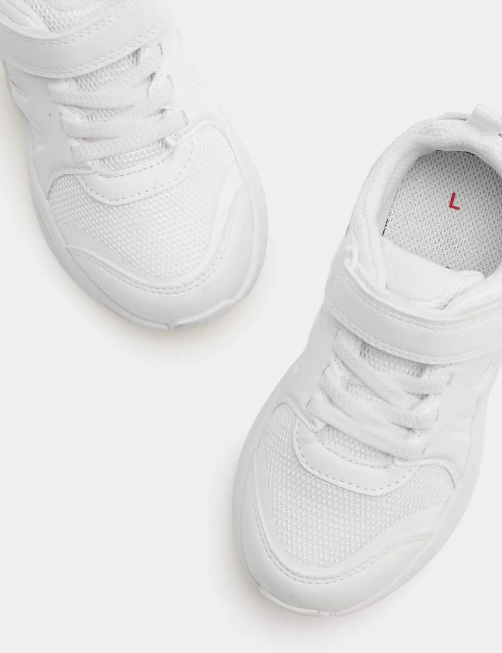 Kids' Freshfeet™ Riptape Trainers (4 Small - 2 Large) White Female - M&S - FashionsVida