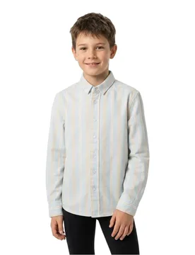 Chemise à Manches Longues 1033180 Blue Multicolor Stripe 140 cm Garçon - Tom tailor - FashionsVida