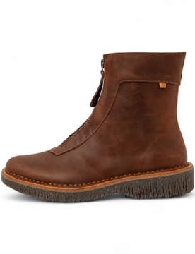 Para mujer. 255813560005_012 Botines de piel N5581 (37), Plano, Cremallera, Casual