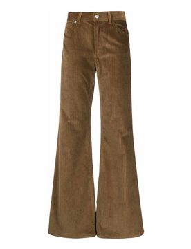 Pantaloni svasati in velluto a coste