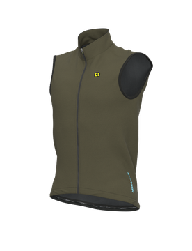 Gilet invernale ciclismo antipioggia KLIMATIK GUSCIO RACING verde oliva