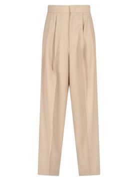 Women's Light & Natural 100% Wool Trousers