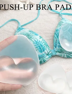 Piezas Almohadillas de silicona invisibles para el pecho, forros de traje de baño con soporte & potenciadores de empuje, suaves, lavables y reutiliza - Shein - FashionsVida