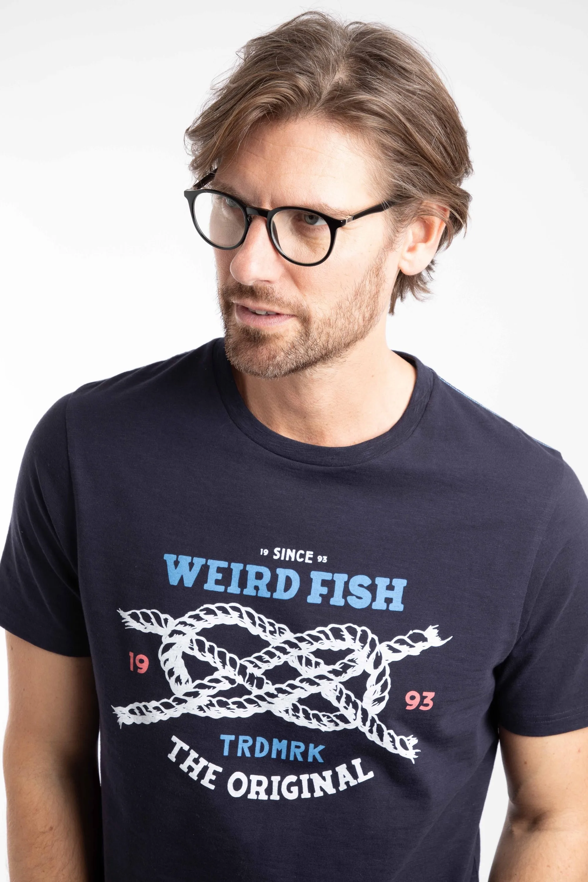 Cast Off Mens Front Print Graphic T-Shirt - Weird Fish - FashionsVida