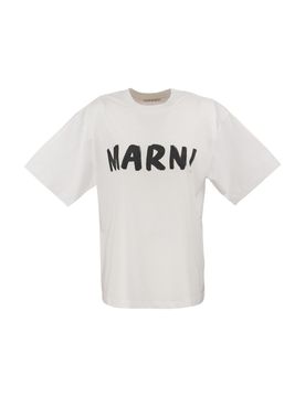 Marni T-shirt in cotone con stampa