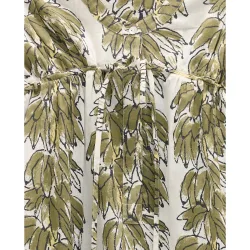 Blusa de mujer 100% algodón de manga larga con estampado floral