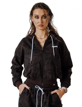 Kapuzensweatshirt mit Reißverschluss Power - Marron - male - Size: L
