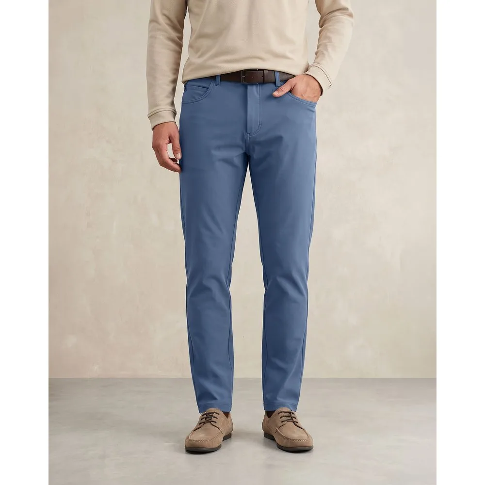 Pantalón cinco bolsillos de hombre corte regular en - Sepiia - FashionsVida
