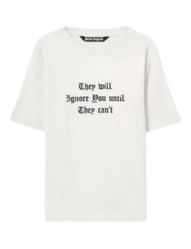 T-shirt regolare con dichiarazione