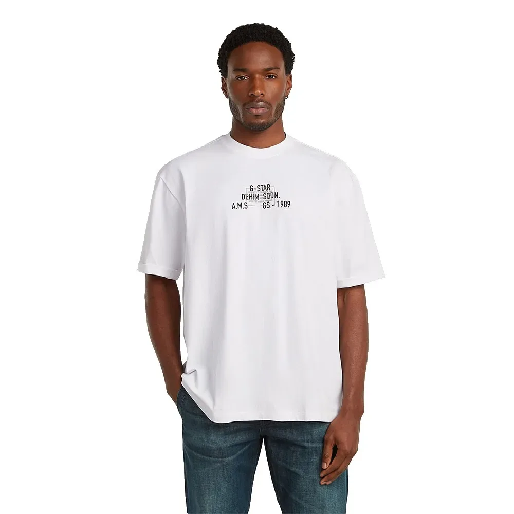 Maglietta A Maniche Corte D29296-e385 White L - G-Star - FashionsVida