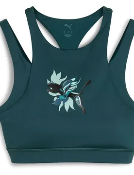 Soutien-gorge De Sport Green Terrains Graphic Mid Green Terrain M - Puma - FashionsVida
