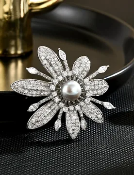 Elegant Flower Pearl Brooch,Exquisite Gold Plated Corsage, Luxury Suit Accessory & Gift - Aliexpress - FashionsVida